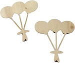 WOODEN BALLS 7CM SET/5 NATURAL