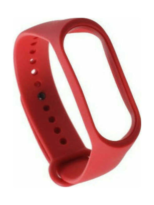 Silicone Bracelet for Xiaomi Mi Band 3 Red Λουράκι Σιλικόνης Κόκκινο (Mi Band 3/Mi Smart Band 4)