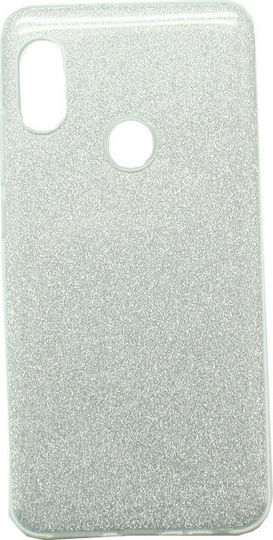 Forcell SHINING Umschlag Rückseite Silikon Silber (Redmi Note 5)