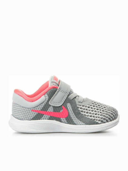 Revolution Revolution 4 TD Kids Sports Shoes Running with Hoop & Loop Closure Gray