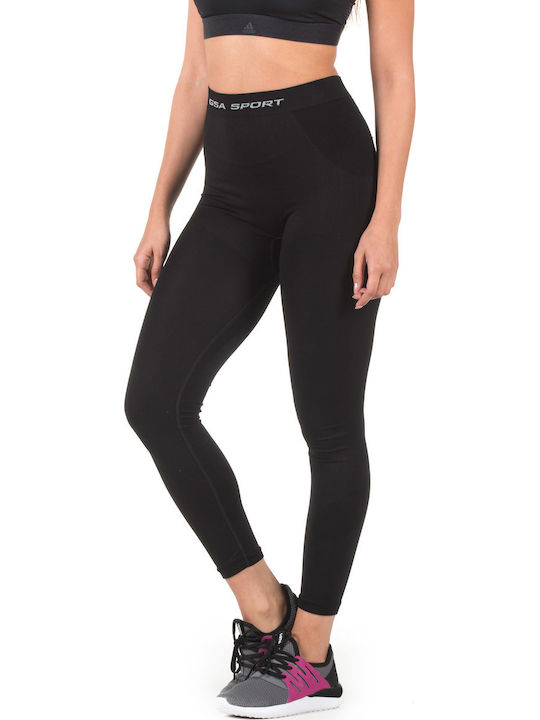 GSA Heat Seamless Thermal Leggings Γυναικείο Ισοθερμικό Παντελόνι Μαύρο