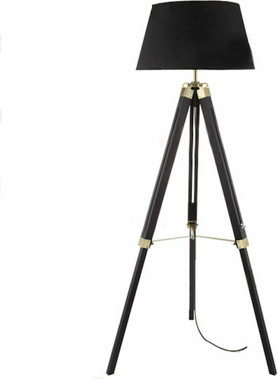 Aca Mousse Vintage Lampadar De Podea Înălțime 144xLungime 74cm Cu Bază De Bec E27 Negru Maro