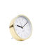 Karlsson Tabletop Clock with Indicators Metal with Alarm Clock Gold KA5683WH