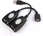 Powertech CAB-N098 USB-C Αντάπτορας Δικτύου για Ενσύρματη σύνδεση Ethernet