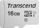 Transcend 300s microSDHC 16GB Clasa 10 U1 V30 A1 UHS-I