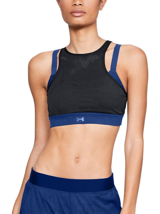 Under Armour Vanish Mid Vent Women's Sports Bra without Padding Navy Blue