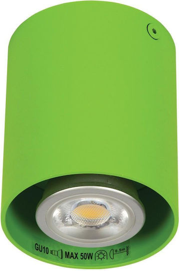 VK Lighting VK/03002/GR Spot Simplu cu Bază GU10 în Culoare Verde