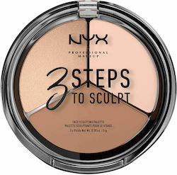 Nyx Professional Makeup 3 Steps To Sculpt Παλέτα Contouring Fair 15gr