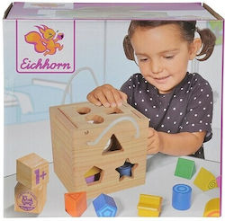 Simba Shape Sorting Toy Eichhorn Cube Shapes Game Set made of Wood for 12++ Months