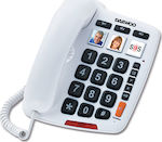 Daewoo DTC-760 Office Corded Phone for Seniors White