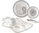 Jane Feeding Set Star made of Melamine Gray 6pcs
