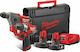 Milwaukee M12 FPP2B-402X Σετ Κρουστικό Δραπανοκατσάβιδο & Πιστολέτο 18V με 2 Μπαταρίες 4Ah και Θήκη