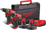 Milwaukee M12 FPP2A-402X Set Impact Drill Driver & Impact Screwdriver 12V with 2 4Ah Batteries and Case