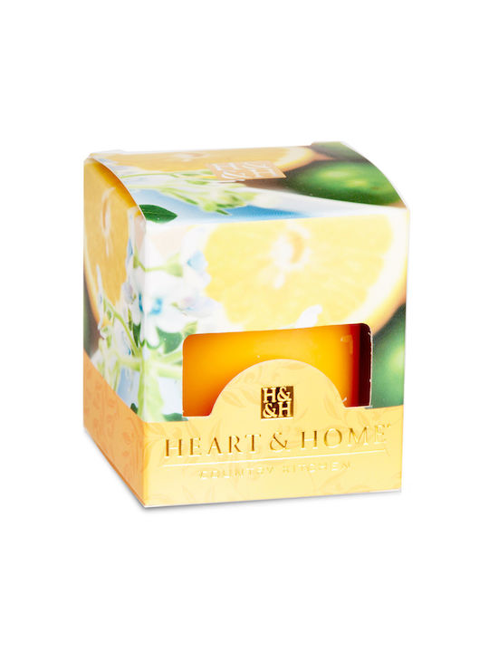 Heart & Home Lumânare Aromată de Soia cu Aromă Aromă de citrice Portocaliu 52gr 1buc