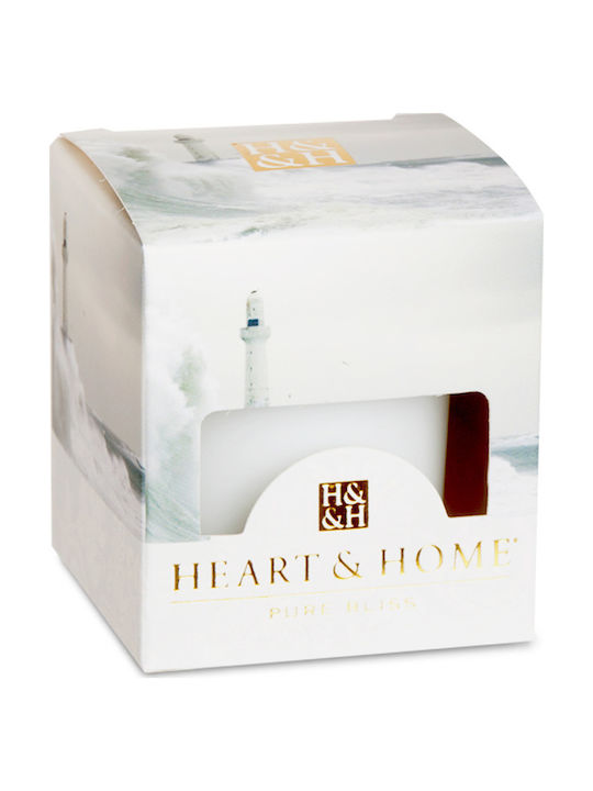 Heart & Home Lumânare Aromată de Soia cu Aromă Plăcere intensă Alb 52gr 1buc