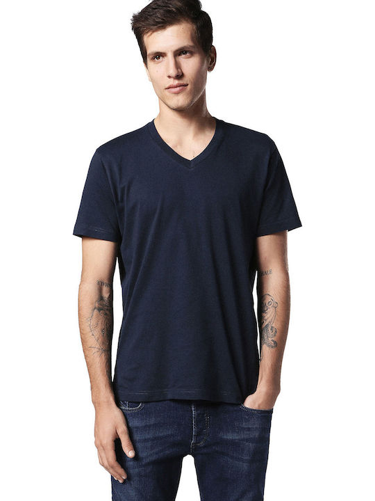 Diesel T-Keith Herren T-Shirt Kurzarm Marineblau