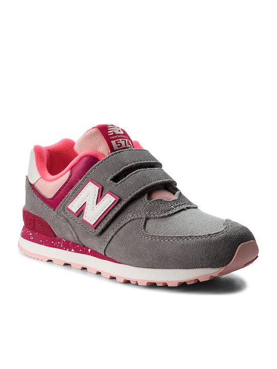 New Balance 574 Παιδικά Sneakers με Σκρατς Γκρι