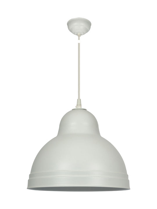 VK Lighting VK/04056 Pendant Light Single-Light for Socket E27 White