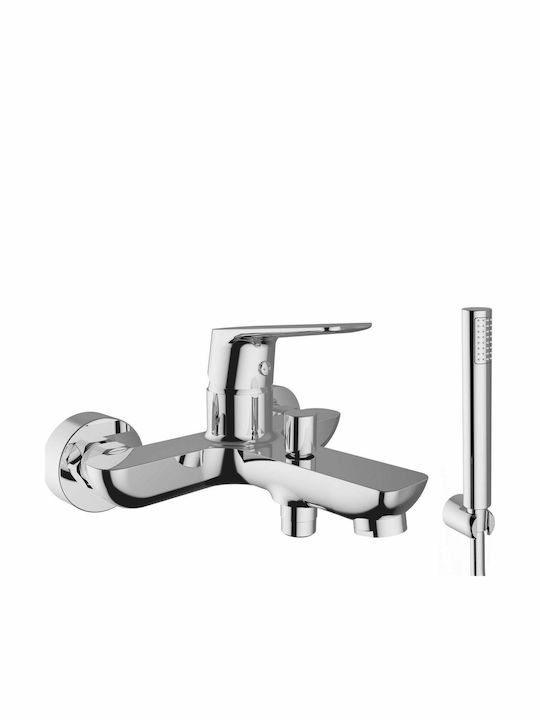 Teorema Lifestyle Mischung Bade- / Duscharmatur Badewanne Komplettes Set Silber