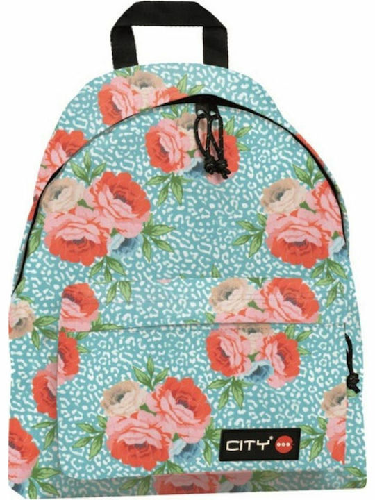 Lyc Sac City The Drop Flowpard Schulranzen Rucksack Junior High-High School in Türkis Farbe 24Es