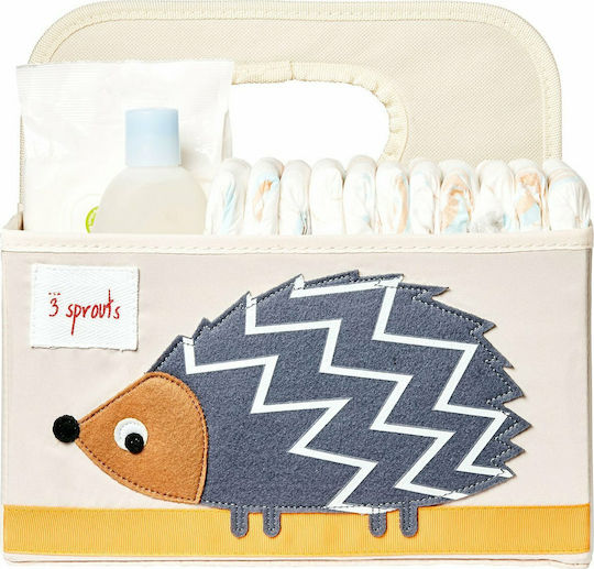 3 Sprouts Бебешка кошница за козметика Hedgehog 0317-IDOHDG Сив 1бр