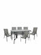 Rio 7 Pieces Outdoor Dining Set Grey E250 1