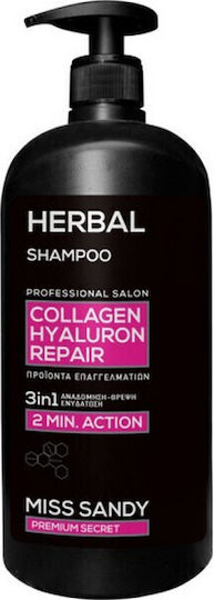 Herbal Collagen Hyaluron Repair Shampoo zur Restrukturierung, Pflege und Feuchtigkeitsversorgung 750 ml