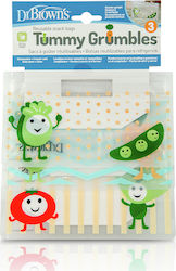 Dr. Brown's Plastic Baby Food Pouch Tummy Grumbles 3pcs Multicolour AC067