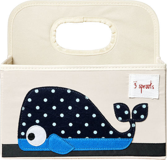3 Sprouts Βρεφικό Καλάθι Καλλυντικών Whale Μπλε