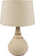 VK Lighting Ceramic Table Lamp for E14 Fitting with Beige Shade and Base 6 Pieces