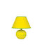 VK Lighting Ceramic Table Lamp for Socket E14 with Yellow Shade and Base