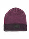 Beanie Γυναικείος Σκούφος με Rib Πλέξη σε Μωβ χρώμα