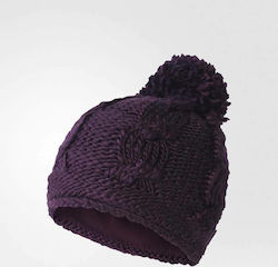 adidas Pom Pom Beanie Γυναικείος Σκούφος Πλεκτός σε Μωβ χρώμα