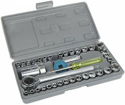 Aiwa 04002SKT50SL Ratschen- und Steckschlüssel-Set 1/4" & 3/8" 40 Stück Aiwa 04002SKT50SL Ratschen- und Steckschlüssel-Set 1/4" & 3/8" 40 Stück