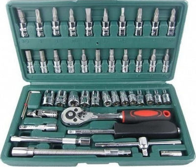 Set de chei tubulare și clichet 1\4" 46buc