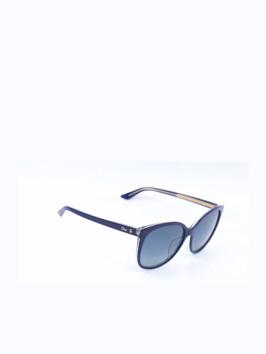 Dior Montaigne Women's Sunglasses with Blue Plastic Frame and Blue Lens 22KS MVTHD