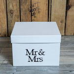 COMPOSITION BOX 20X20X14CM MR. & MRS. (WHITE)