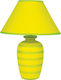 VK Lighting Ceramic Table Lamp for Socket E14 with Yellow Shade and Base