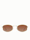 Meller Suku Unisex Sunglasses with Gold Metal Frame and Brown Lens S-GOLDKAKAO