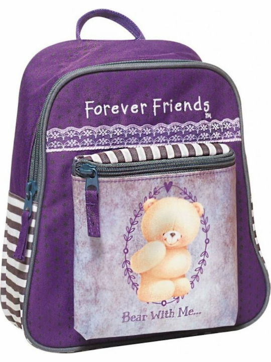 Forever Friends Rustic School Bag Backpack Kindergarten in Purple color