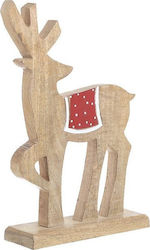 Inart Christmas Wooden Figure Deer Red Height 37.5cm