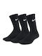 Nike Athletic Kids' Long Socks Dri-Fit Performance Cushioned Crew Black 3 Pairs