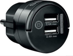 SAS Ladegerät ohne Kabel mit 2 USB-A Anschlüsse...