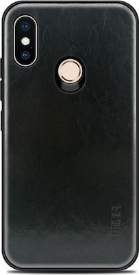 Redmi Note Synthetic Leather Back Cover Black (Redmi Note 5)