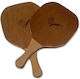 Argy Toys Strandtennis-Schläger Satz Braun mit Gerader Handgriff Beige