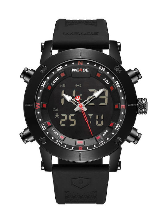 Weide Men's Watch 48mm Battery with Black Rubbe...