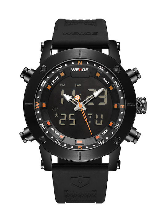 Weide Men's Watch 48mm Battery with Black Rubbe...