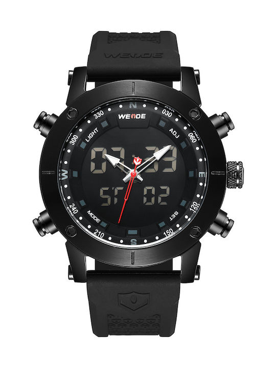 Weide Men's Watch 48mm Battery with Black Rubbe...
