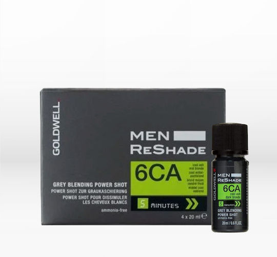 Goldwell Men Reshade Power Shot Temporärer Farbstoff für Haar ohne Ammoniak 6CA Blond Fonce 4x20ml