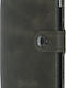 Miniwallet Vintage Δερμάτινο Ανδρικό Πορτοφόλι Καρτών με RFID και Μηχανισμό Slide Χακί